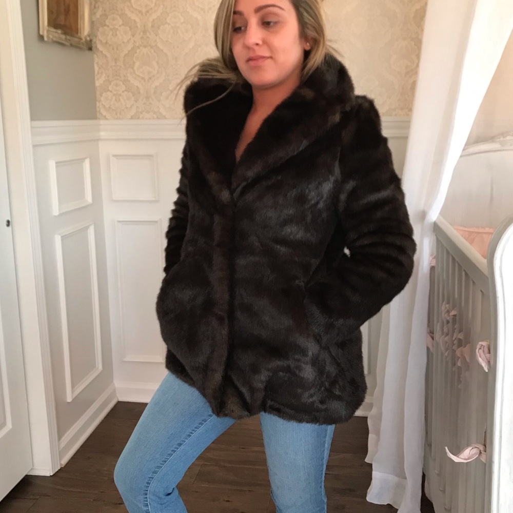 NWT h&m fur coat